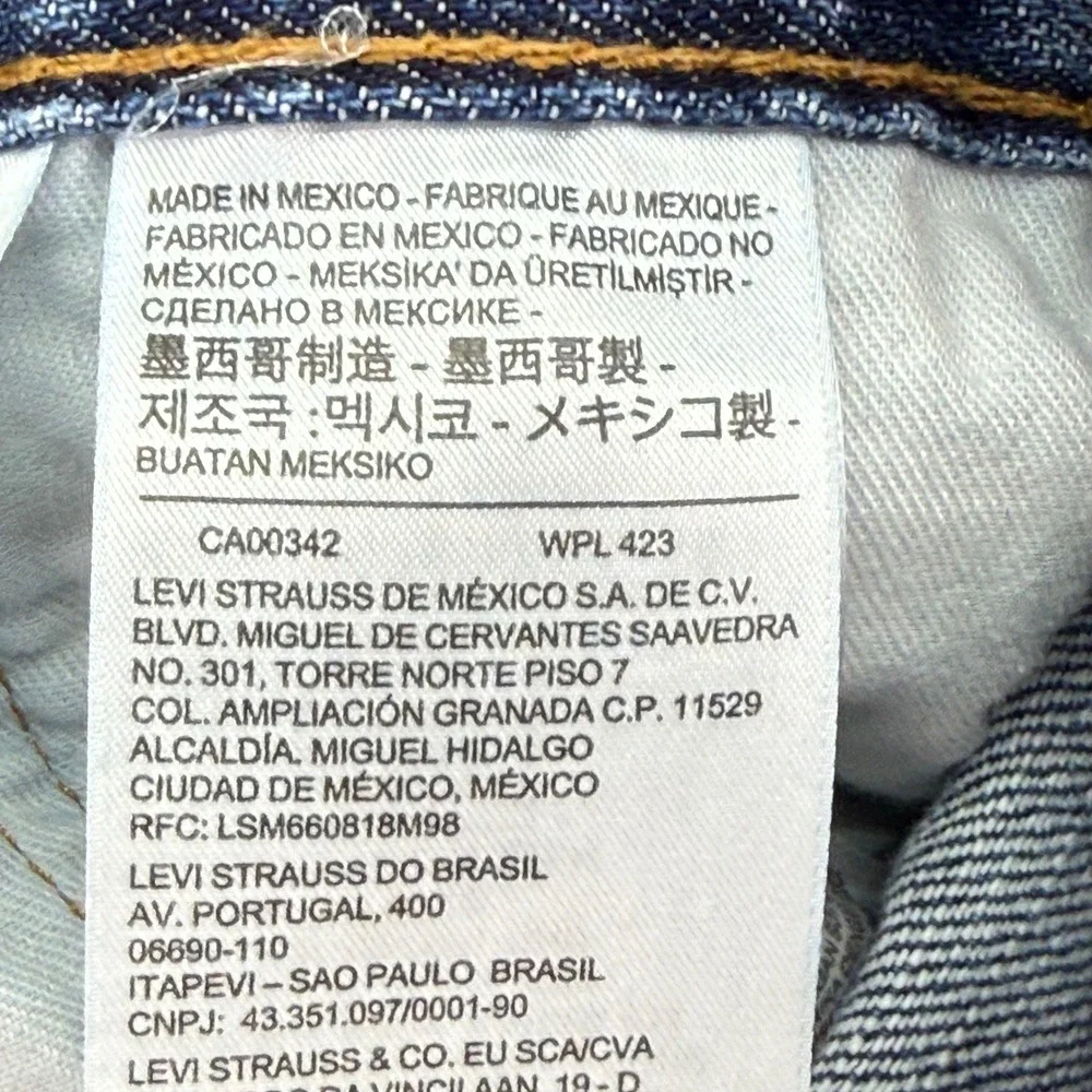 Levi's 505‎ Denim Shorts Mens 34 Blue Regular Fit Straight Leg Mid Wash Jorts